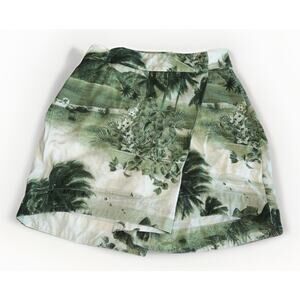 Osklen Green Floral Hawaiian Skirts Size 40 USA Size 2 Beach Wear Upscale